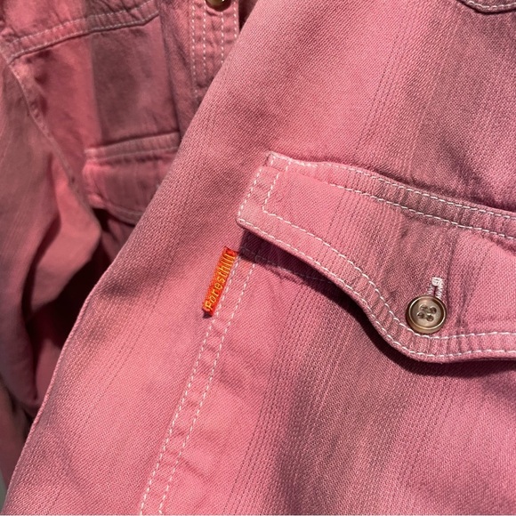 Nasty Gal Pink Distressed Crop Shirt Jacket - Picture 7 of 7